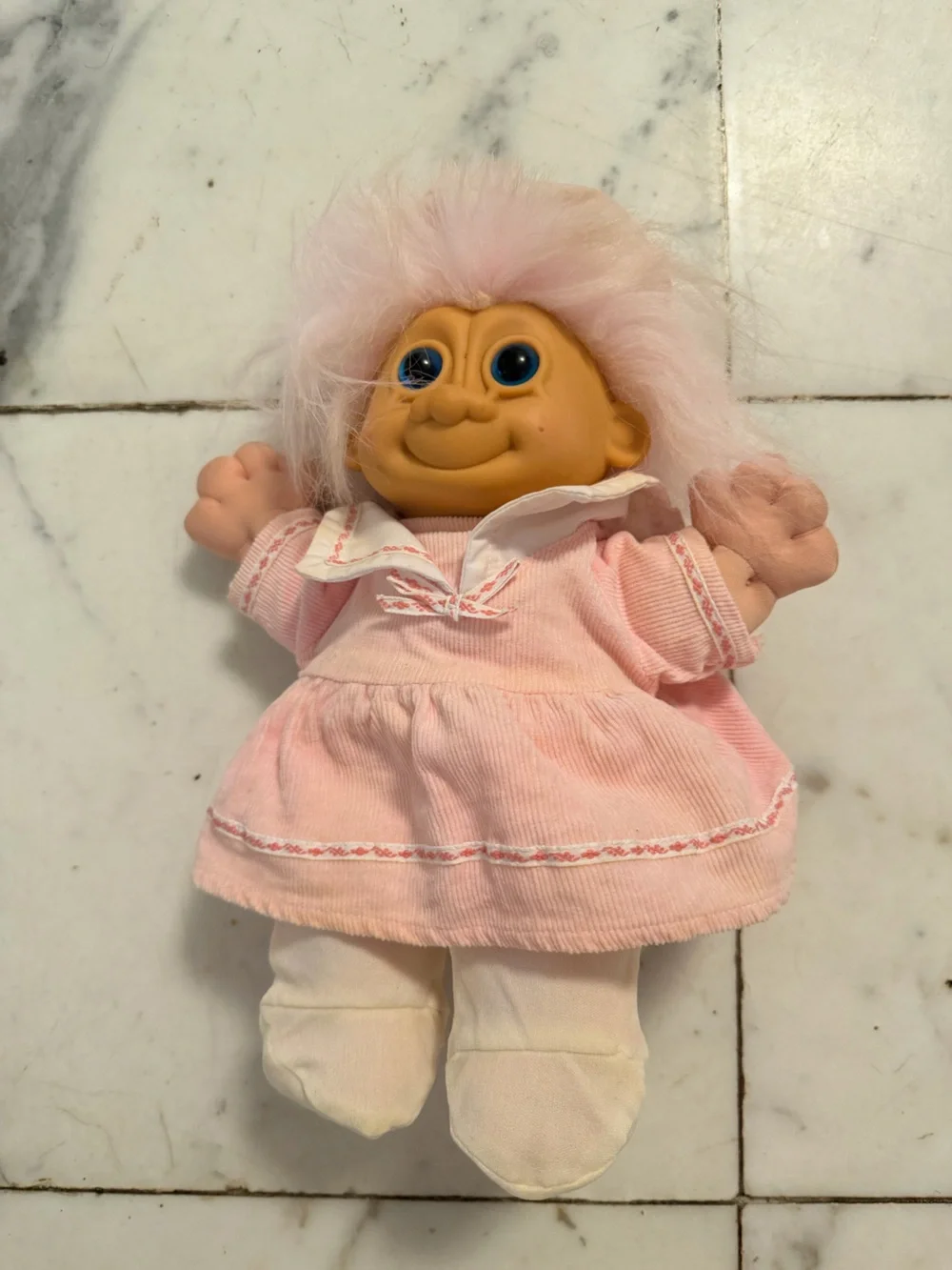 Russ Pink Troll Doll Plush with Blue Eyes